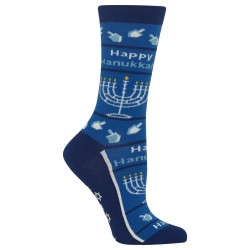 Hot Sox Women's Happy Hanukkah Non Skid Crew Socks 1 Pair, 4-10.5 Shoe Hot Sox Women's Happy Hanukkah Non Skid Crew Socks 1 Pair, 4-10.5 Shoe